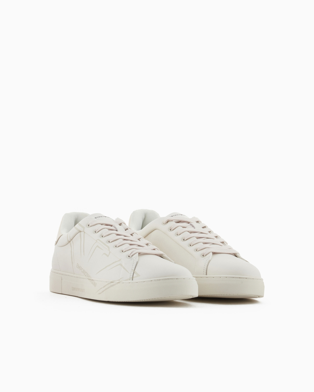 Soft leather sneakers with eagle print - 2