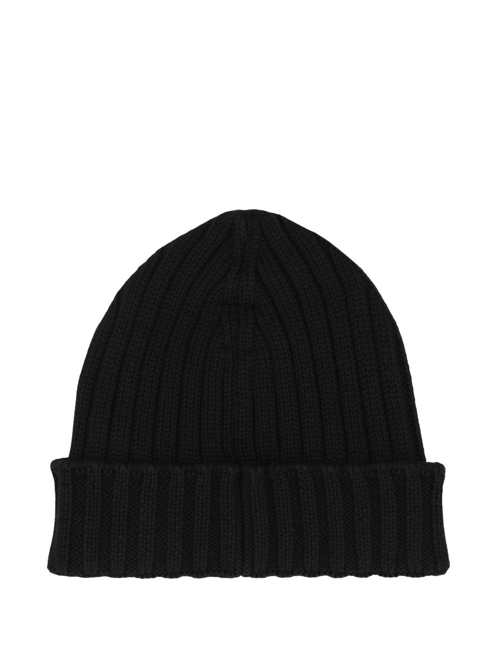 ribbed logo-patch beanie - 2