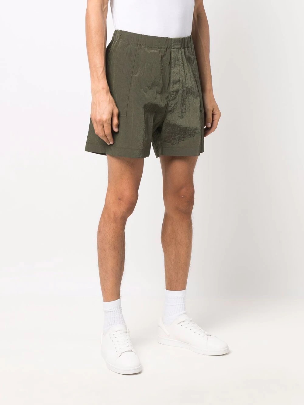 logo-patch track shorts - 3