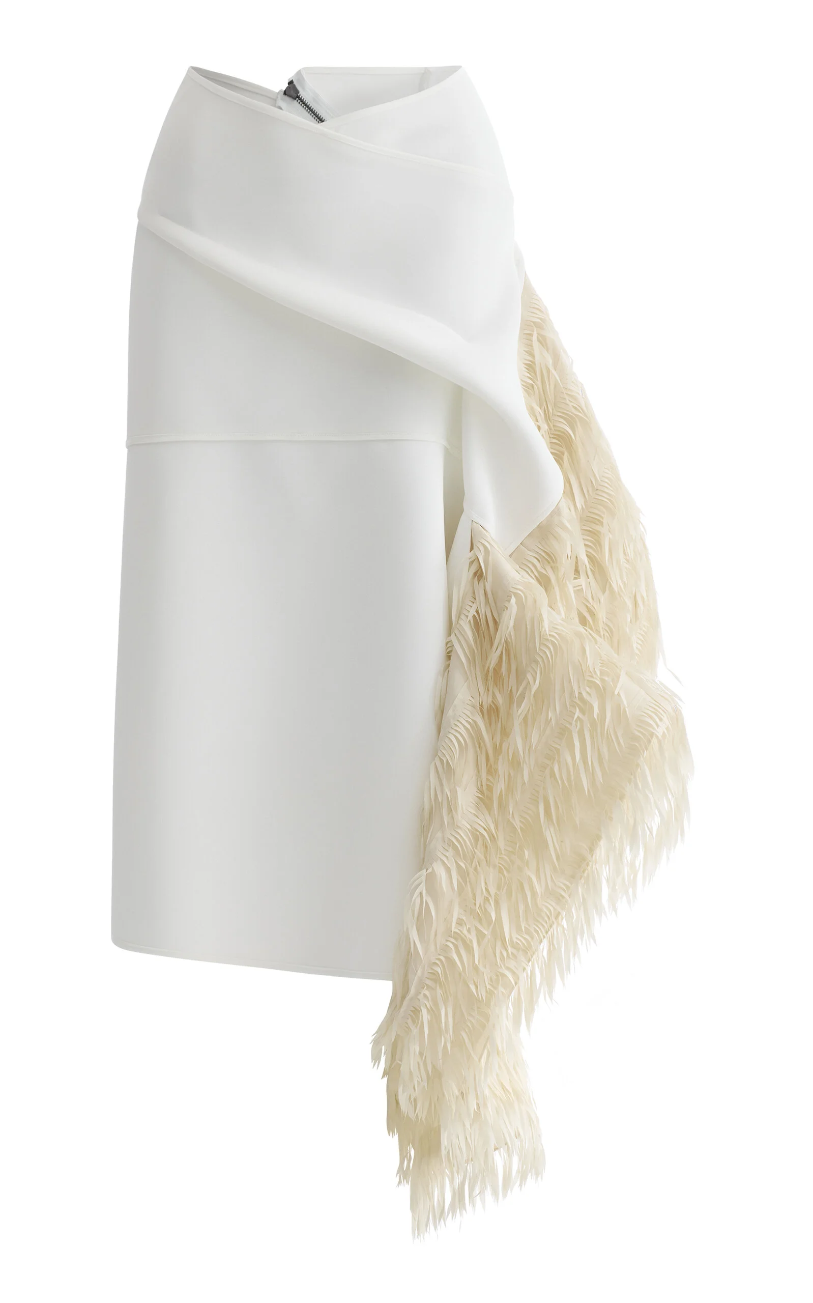 Plaintive Fringed Midi Skirt white - 1