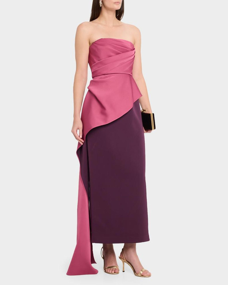 Diane Strapless Draped Gown 4