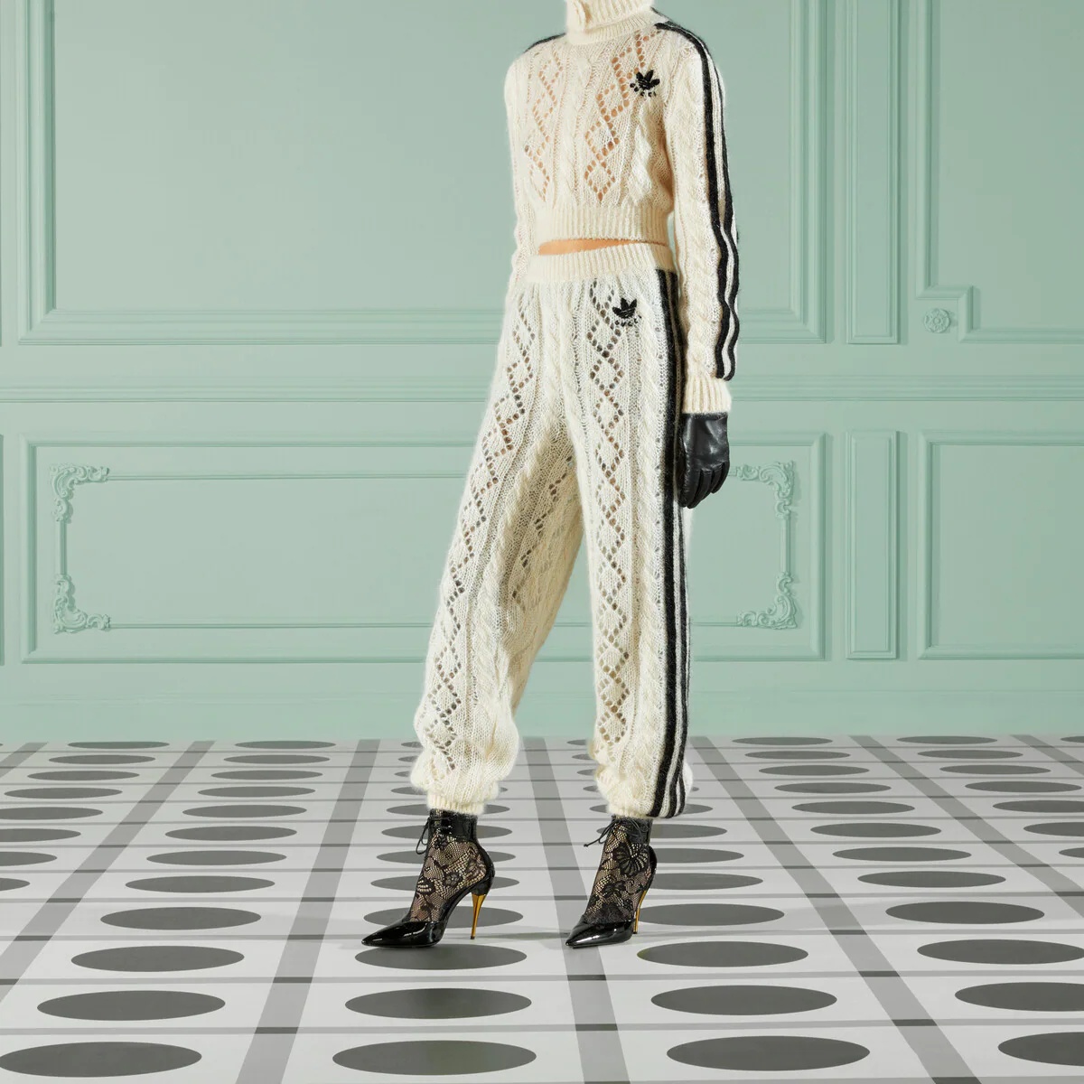 adidas x Gucci mohair knit jogging pant - 6