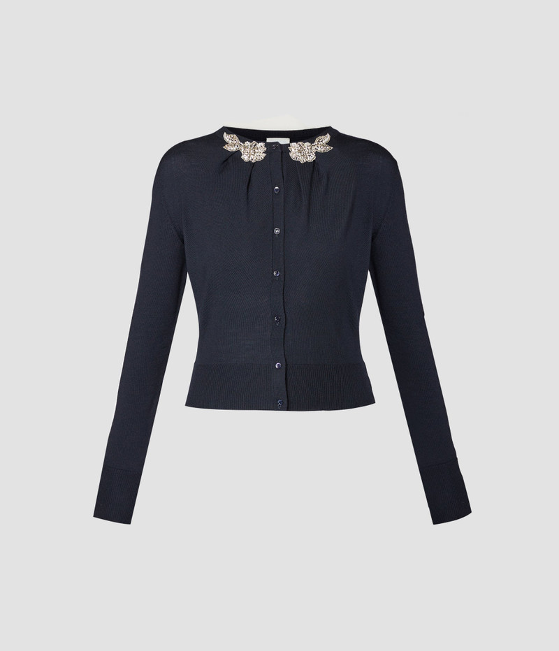 Erdem DRAPE DETAIL KNIT CARDIGAN outlook
