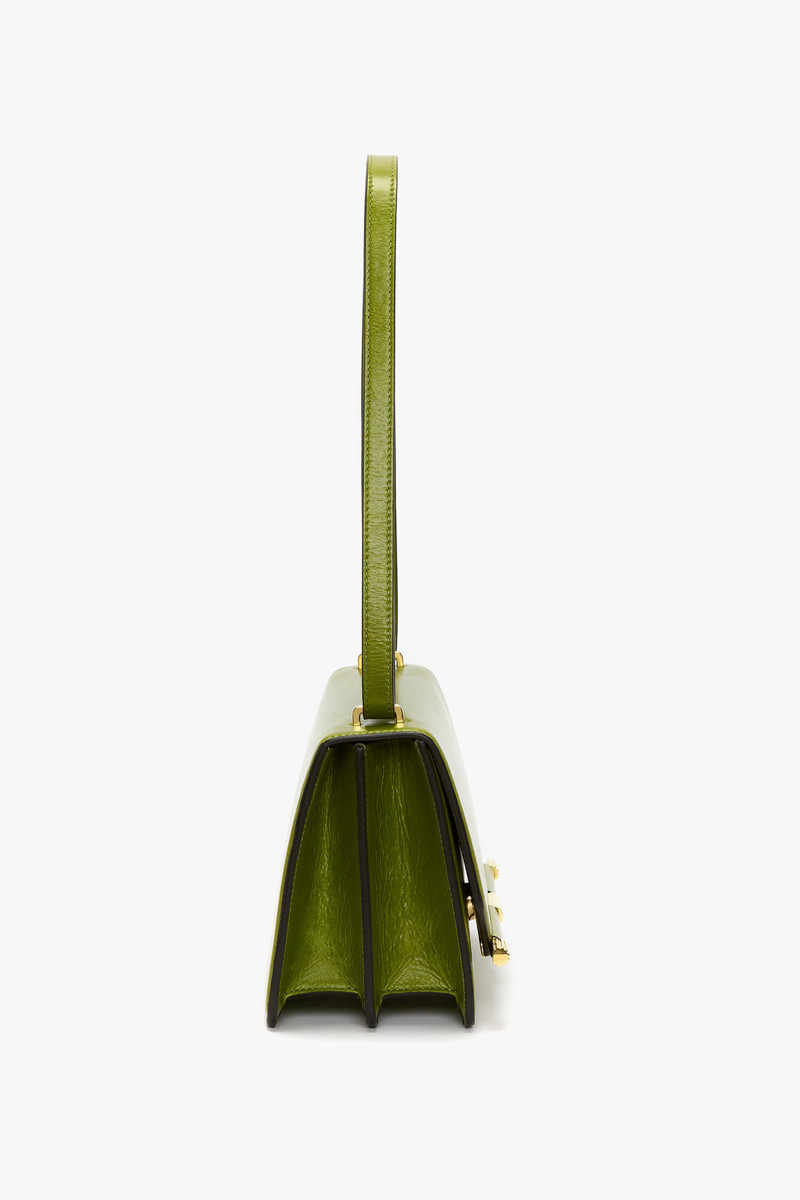 202 Crossbody Bag In Green Distressed Leather 4