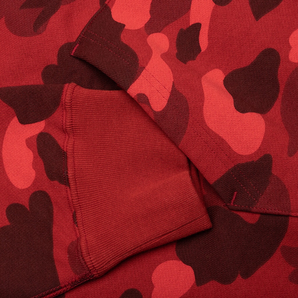 COLOR CAMO PULLOVER HOODIE - RED - 5