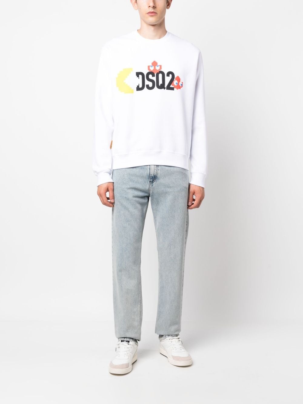 logo-print cotton sweatshirt - 2