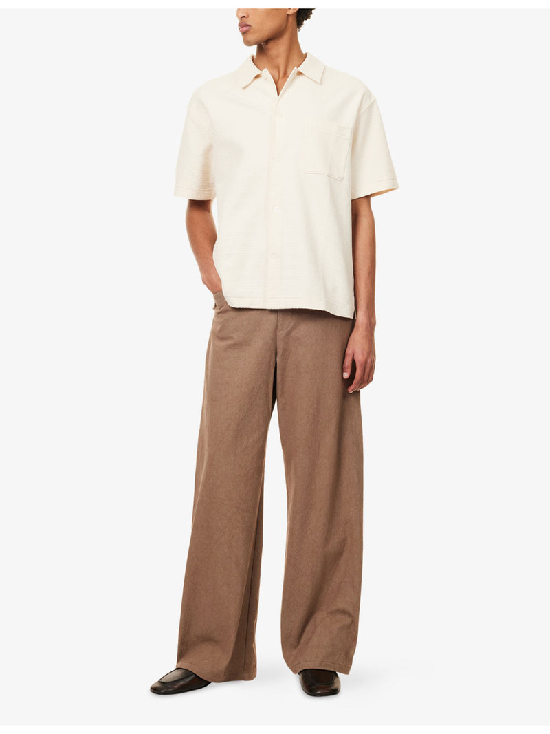 FRAME Patch-Pocket Short-Sleeve Cotton Shirt outlook