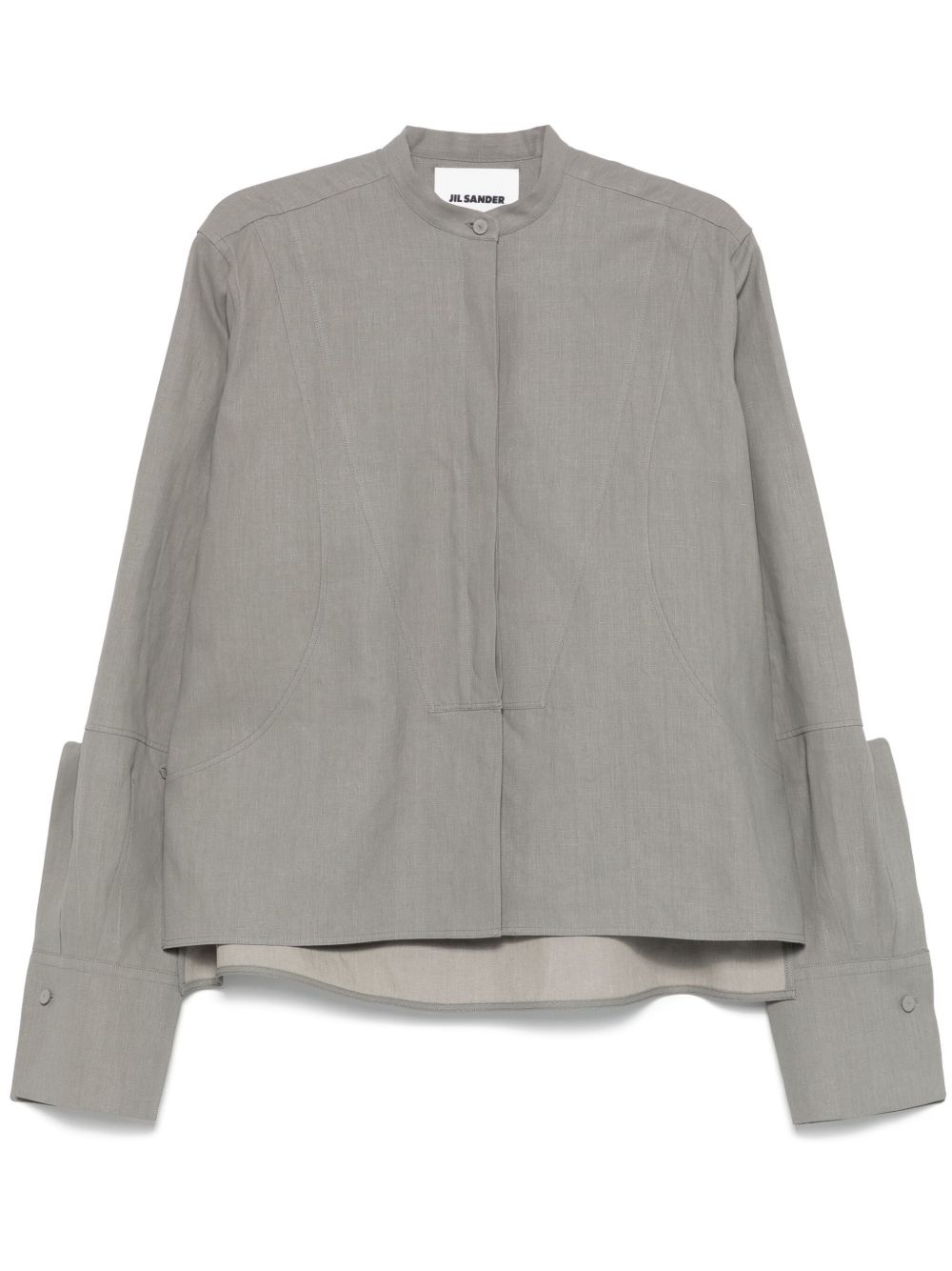 coated linen shirt - 1