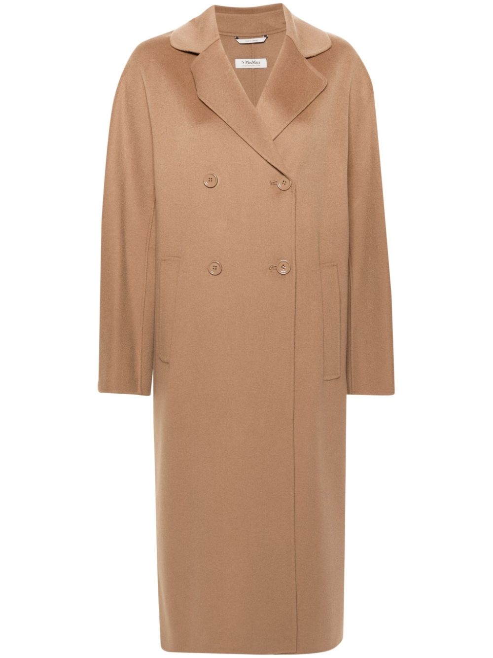 double-breasted virgin wool coat - 1