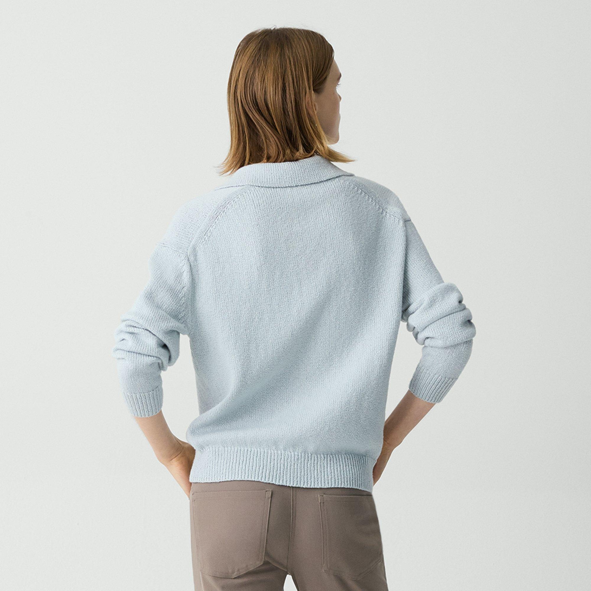 Polo Sweater in Cotton-Wool Bouclé - 4