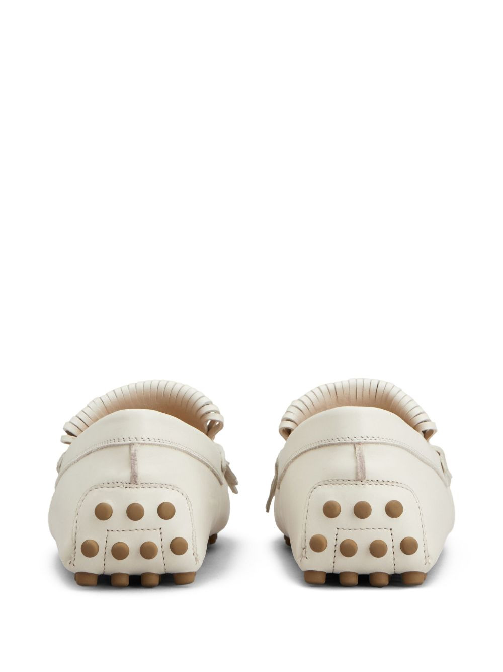 fringed leather loafers - 3