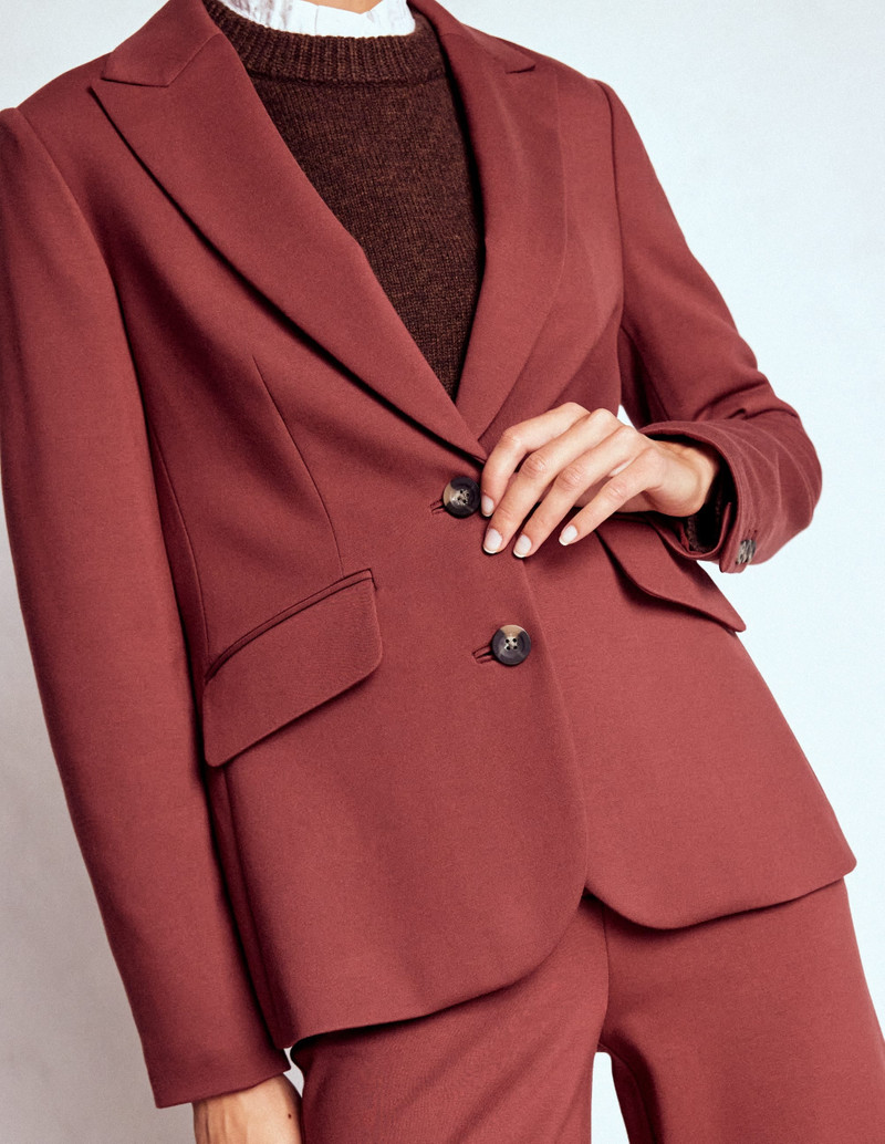 Marylebone Ponte Blazer-Chestnut 3