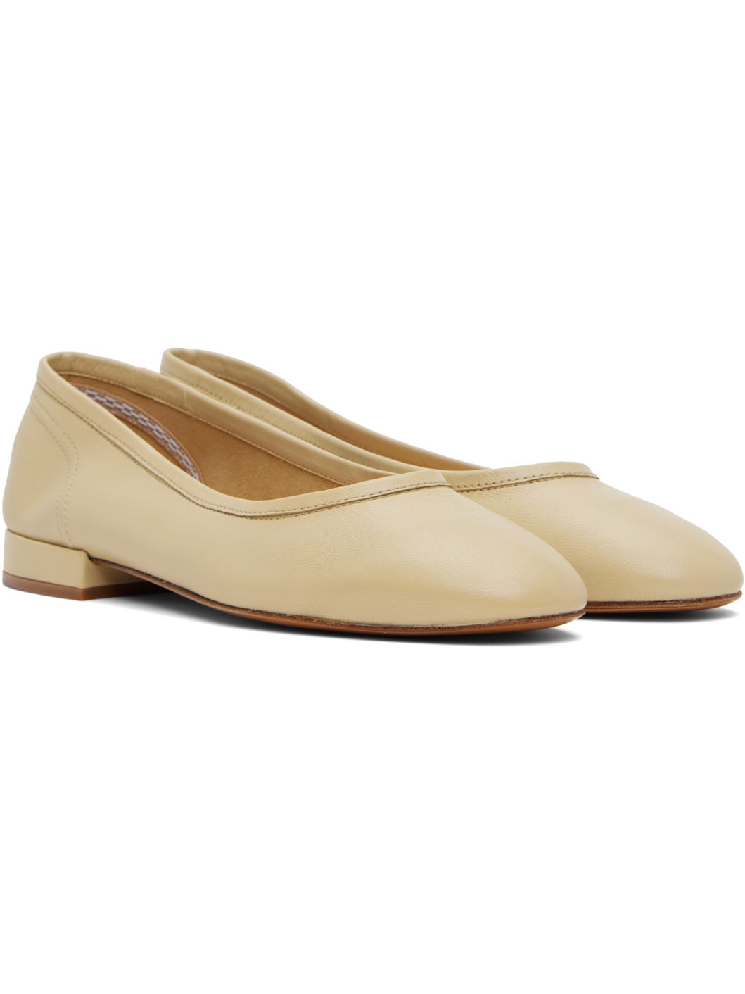 Beige Serafina Ballerina Flats - 4