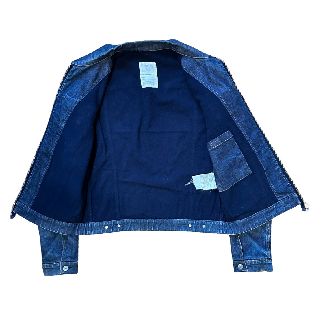 Coup de Grace - Helmut Lang Extended Zipper Lined Denim Trucker AW04 Sz 50 - 2