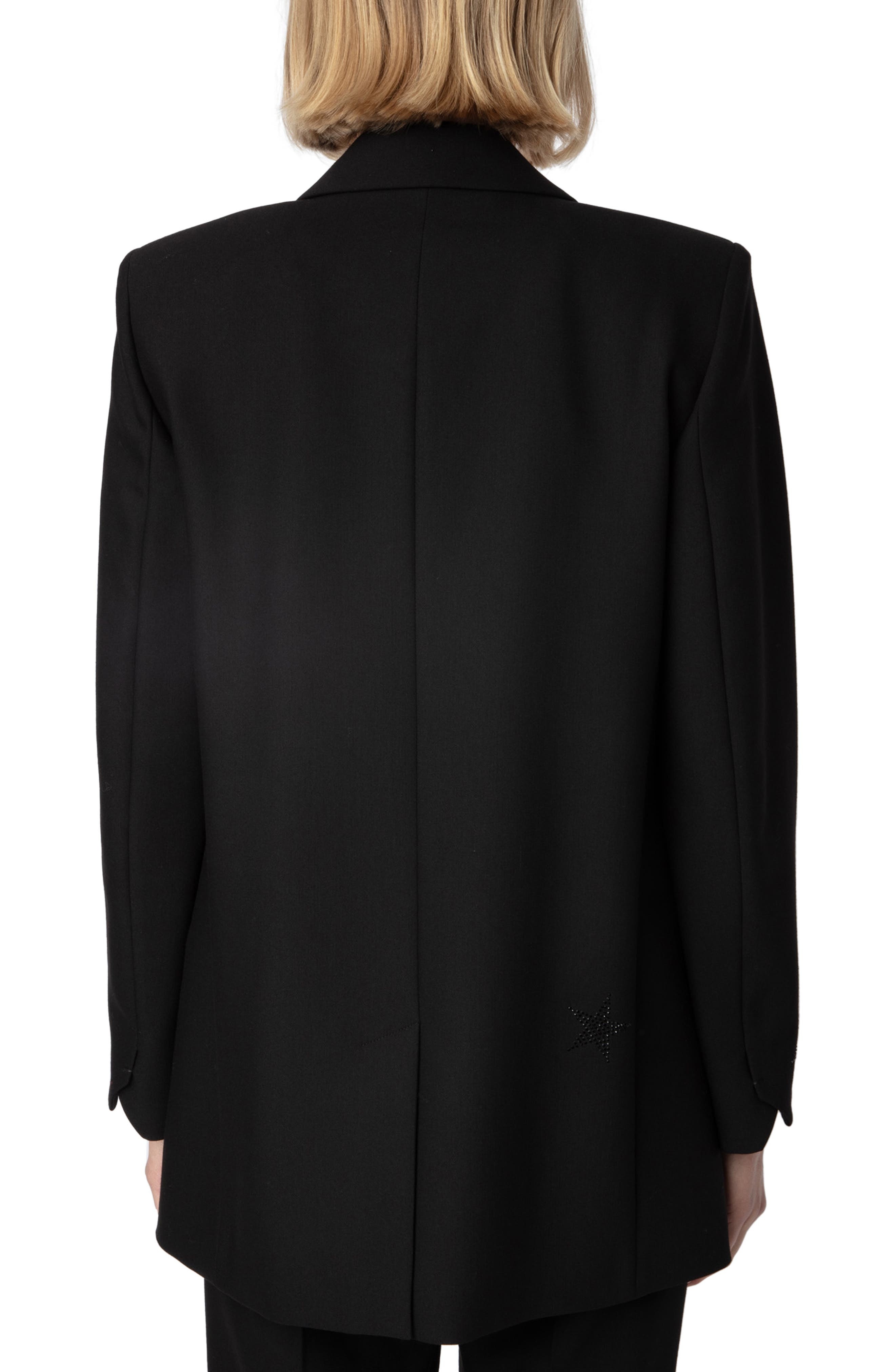 Zadig & Voltaire Viva Strass Star Embellished Blazer in Black at Nordstrom - 2