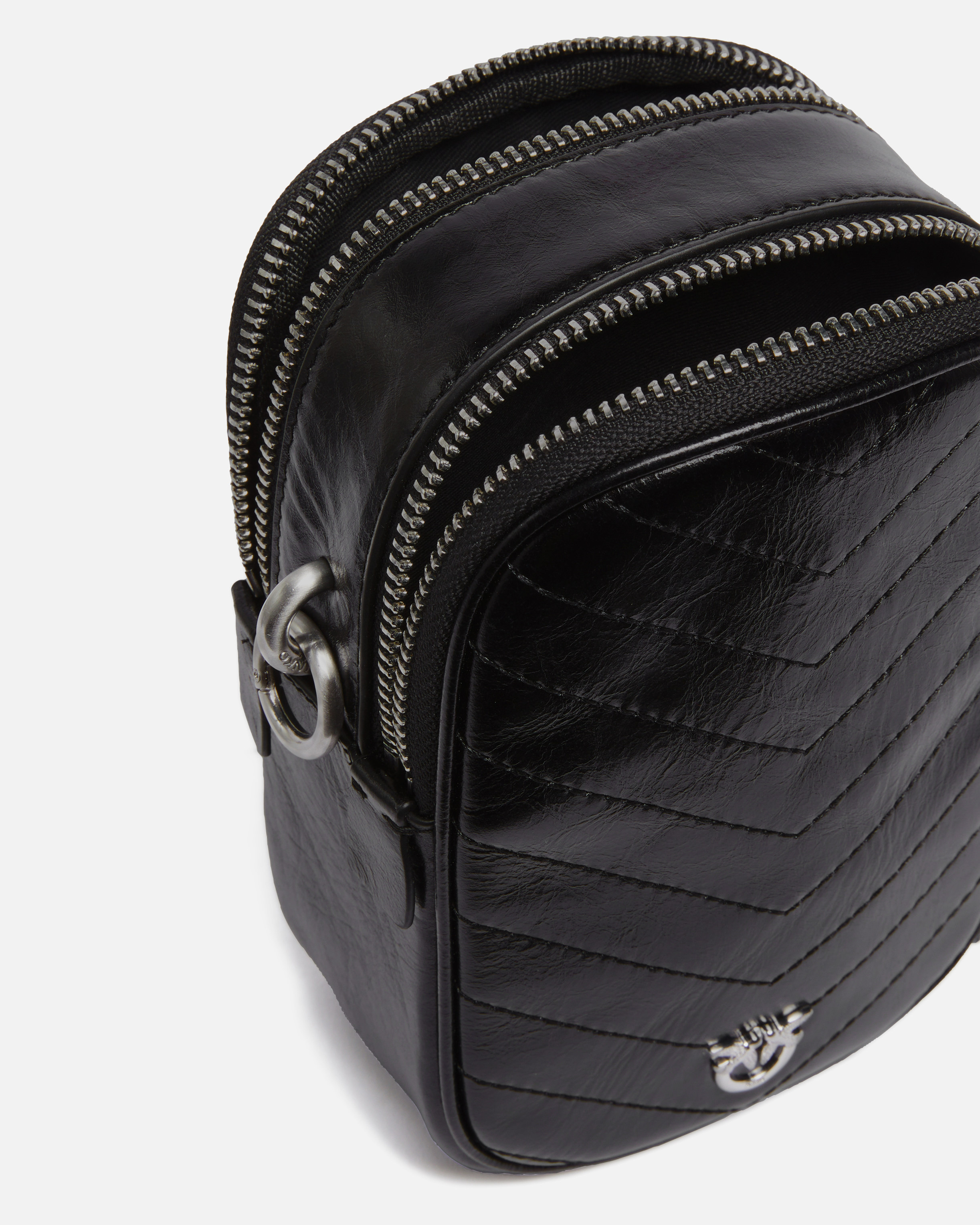SMALL CHEVRON LEATHER HANDBAG - 4