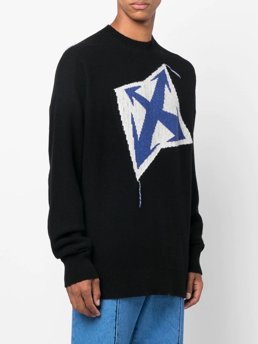 Arrows-intarsia wool jumper - 3