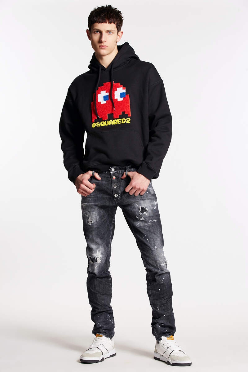 DSQUARED2 PAC-MAN BLACK WASH COOL GUY JEANS | REVERSIBLE