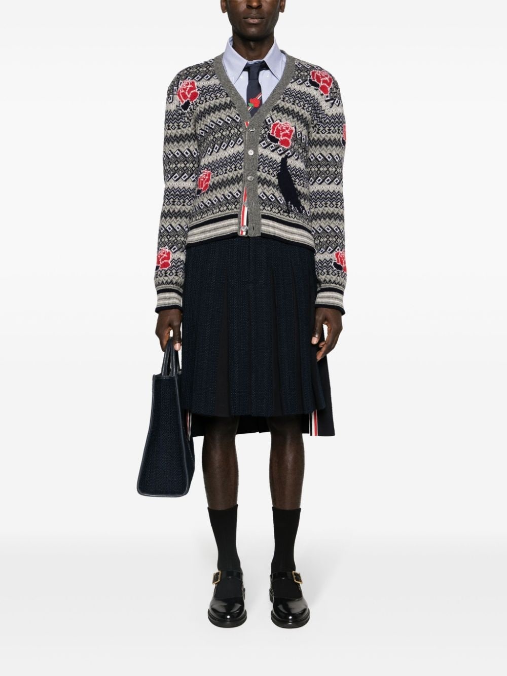 intarsia-knit wool-blend cardigan - 2