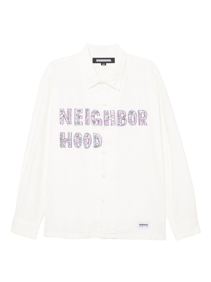 logo-embroidered shirt 1