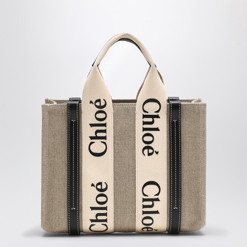 Woody little bag in beige canvas - 1