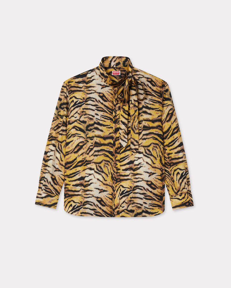 KENZO 'KENZO Tiger' bow shirt in cotton outlook