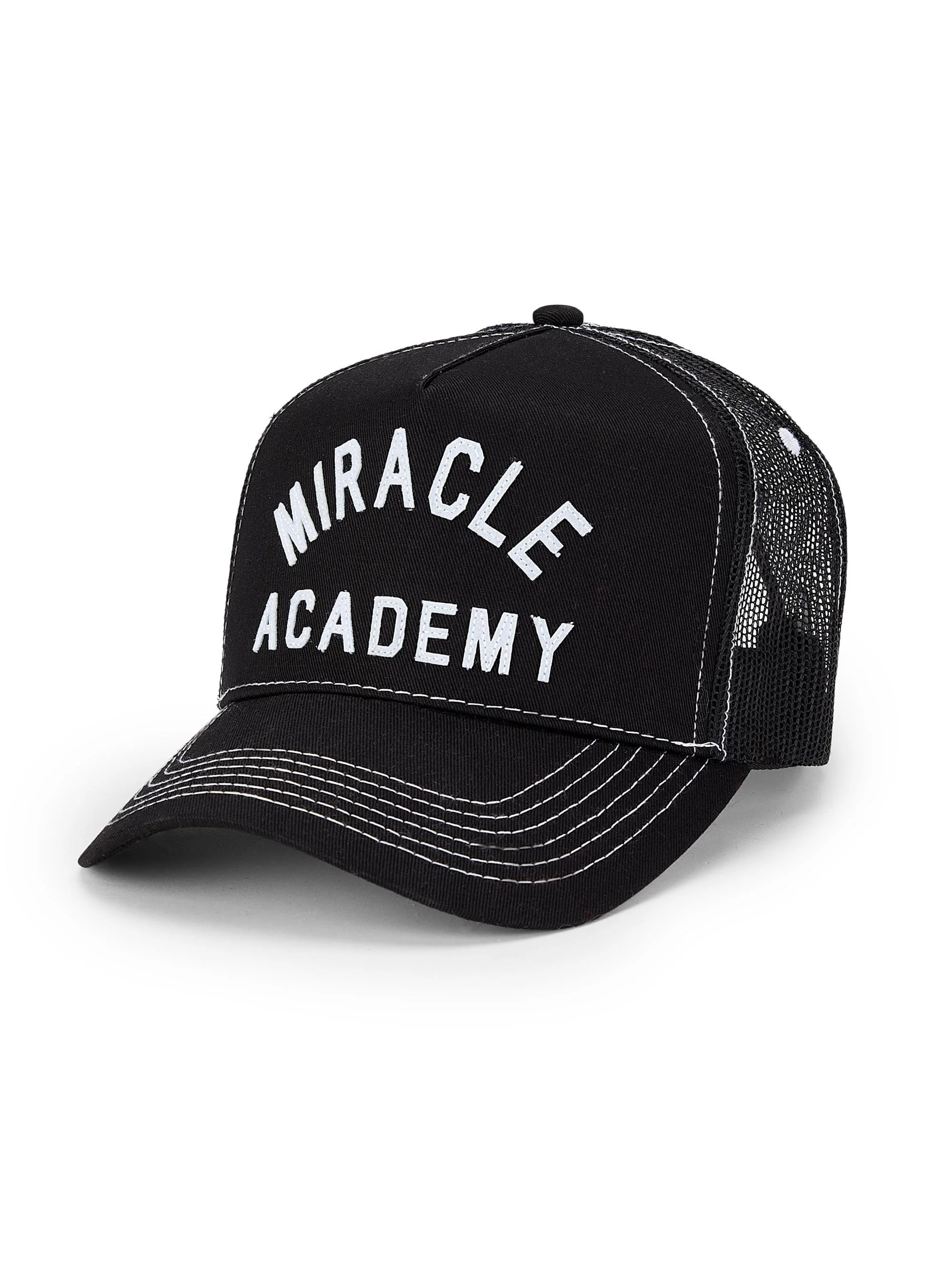 Men's Miracle Academy Contrast Trucker Hat - Black - 1