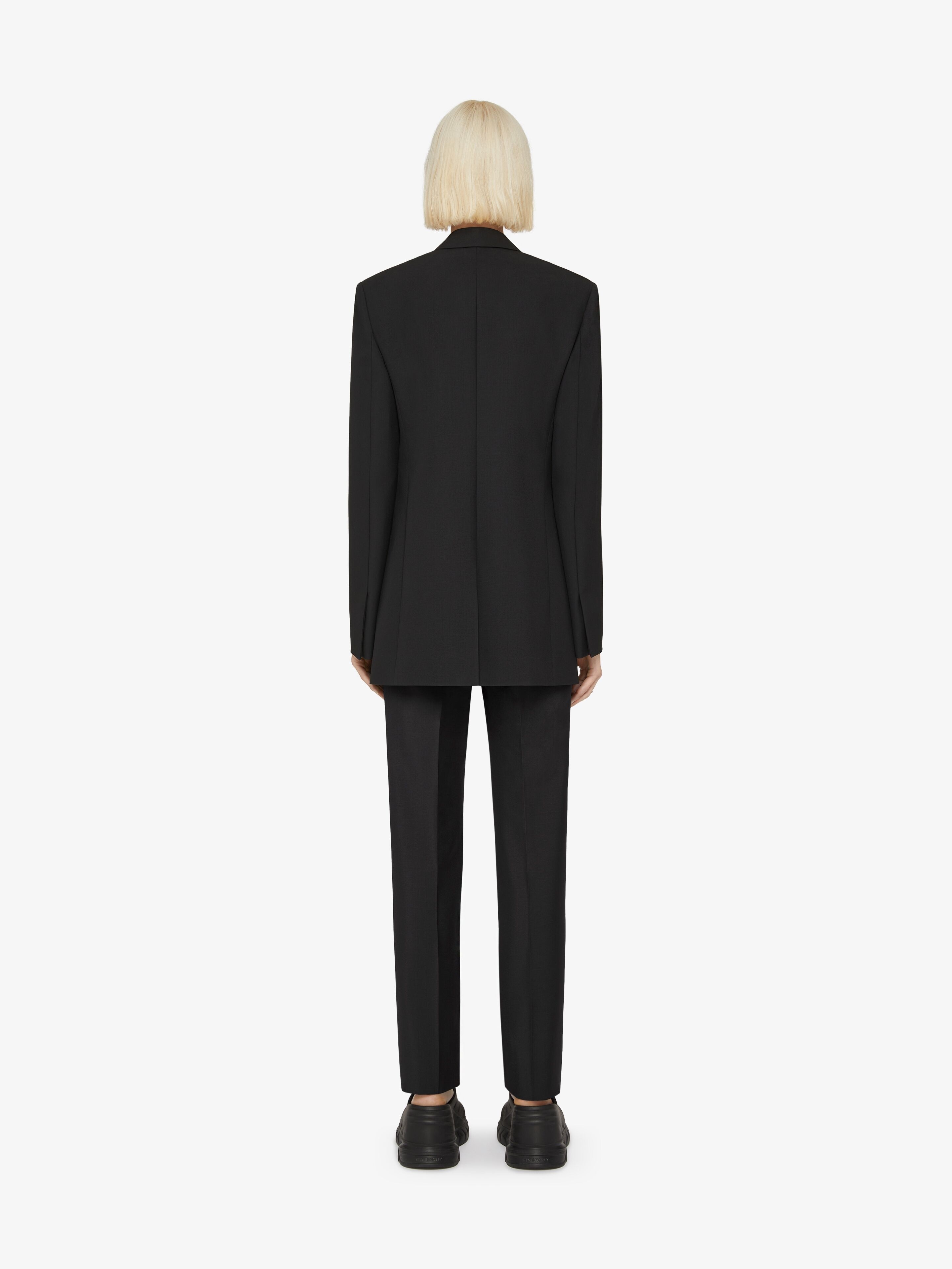 Givenchy logo-buckle notched-lapels blazer - Black