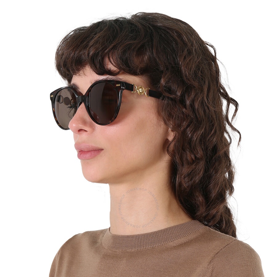 Versace Brown Oval Ladies Sunglasses VE4442 108/3 55 - 2