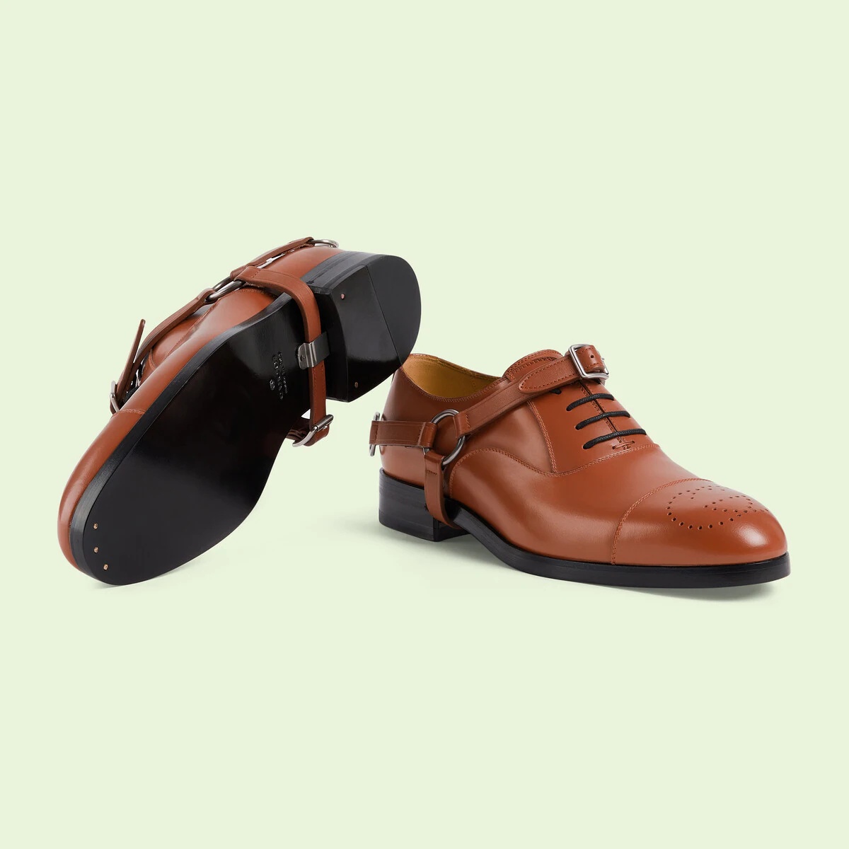 Men's lace-up shoe with harness - 6