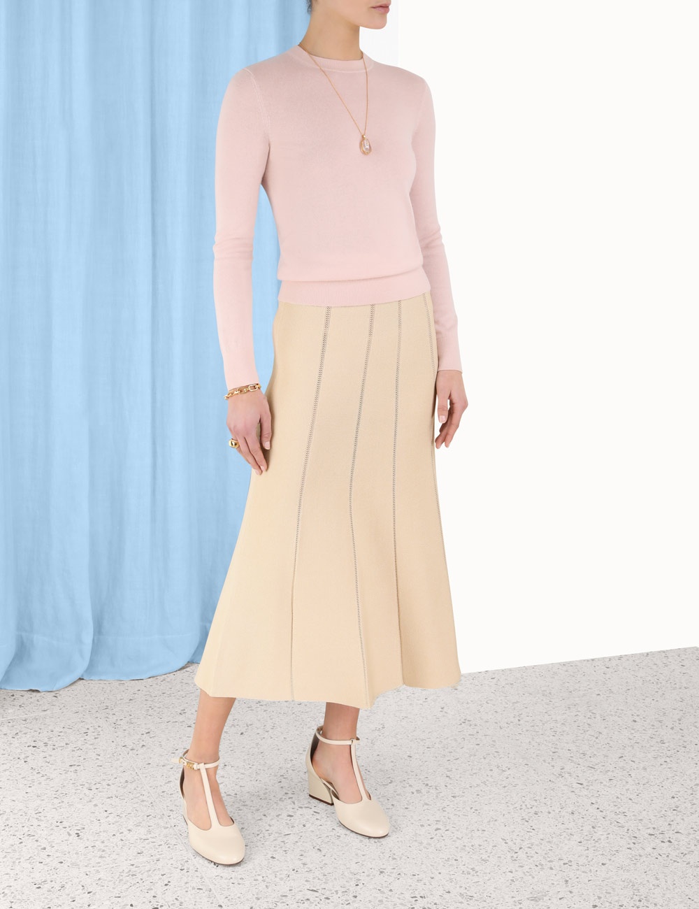 LUMINOSITY KNIT PANELLED SKIRT - 8