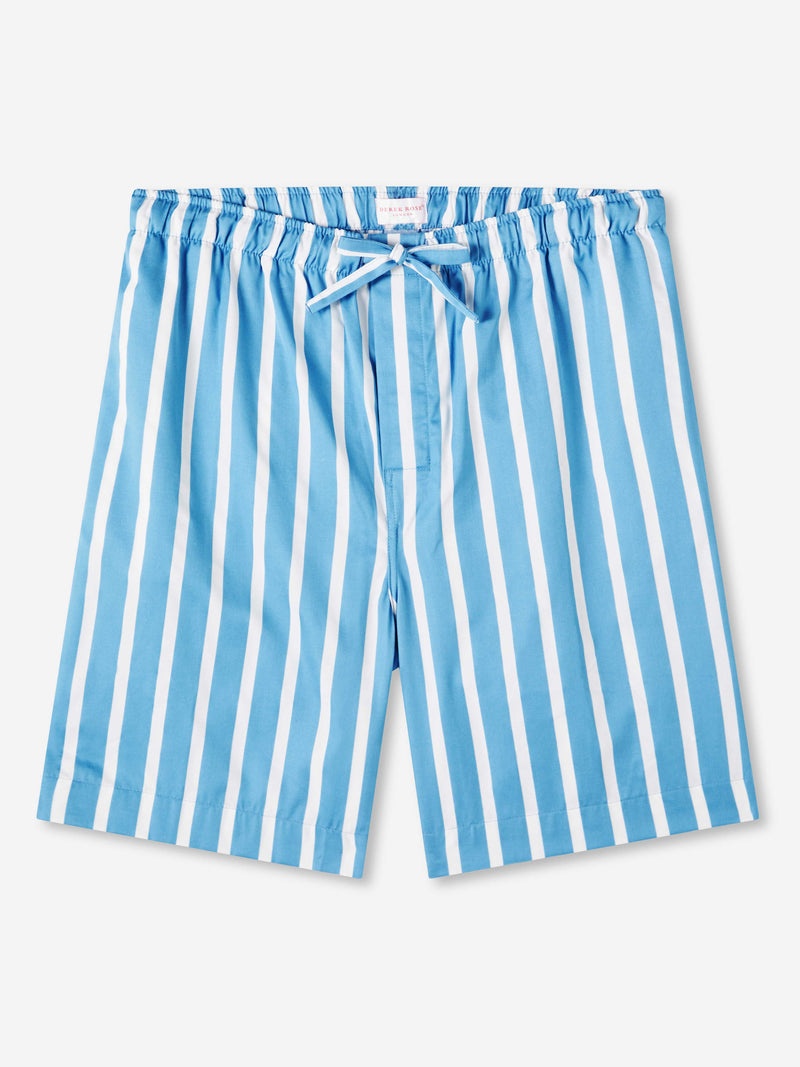 Men's Lounge Shorts Royal 219 Cotton Satin Blue - 1