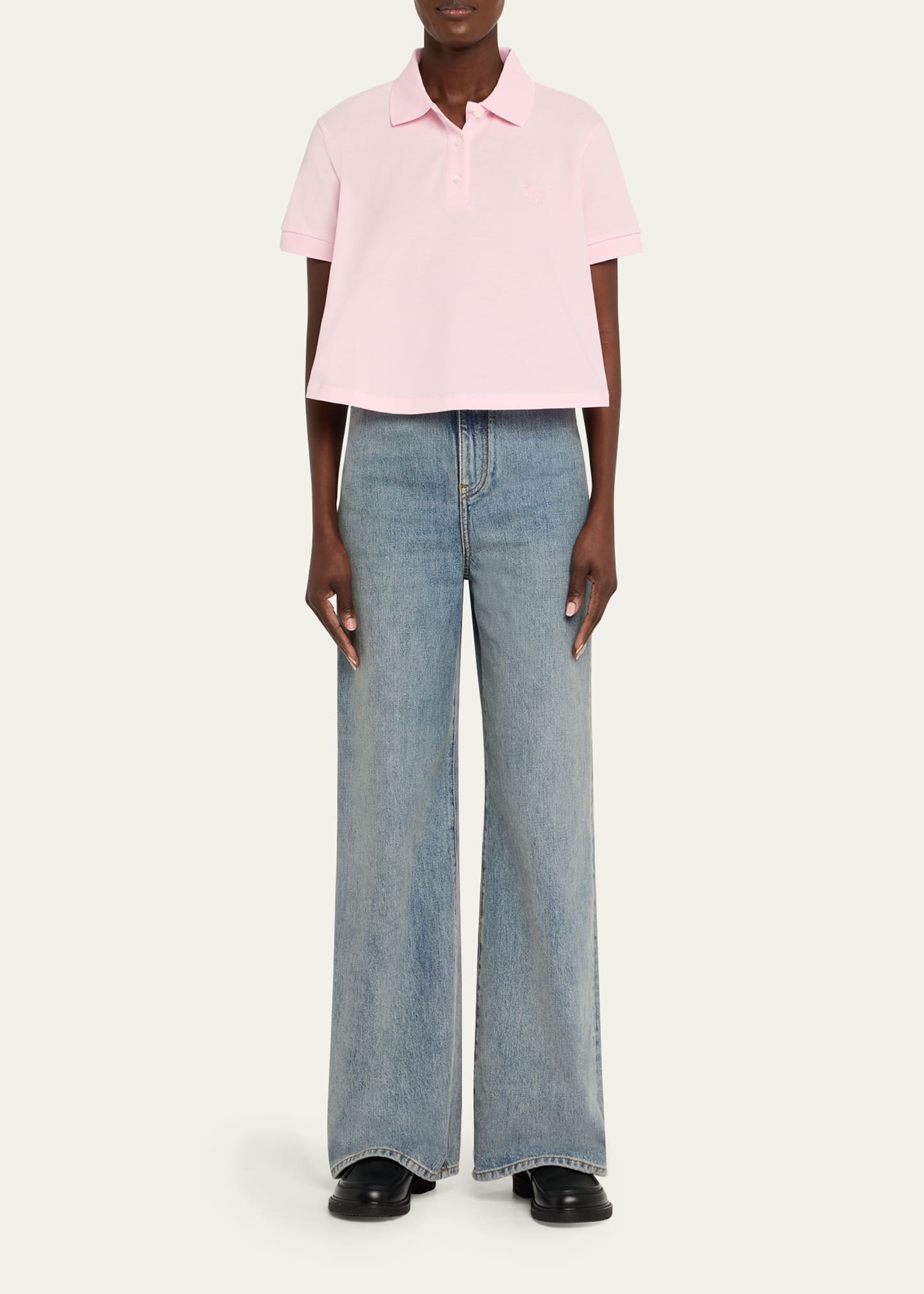 Short-Sleeve Trapeze Polo Top - 2