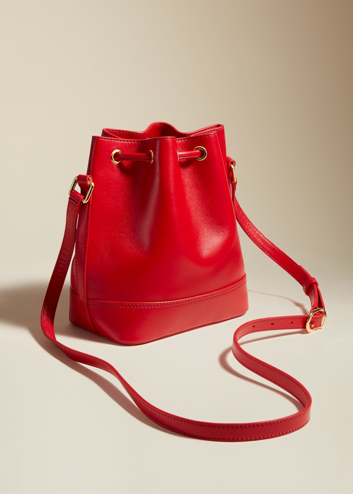 The Small Cecilia Crossbody Bag in Scarlet Leather - 3