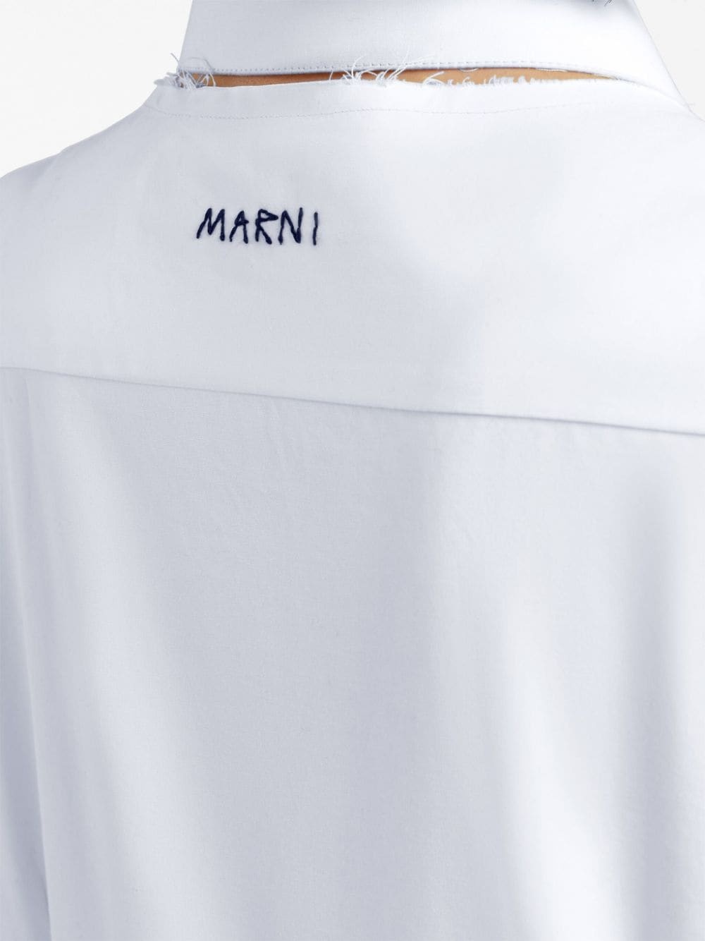 logo-embroidered cotton shirt - 5