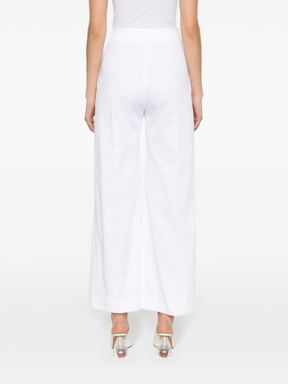 Iconic wide-leg cotton trousers - 4