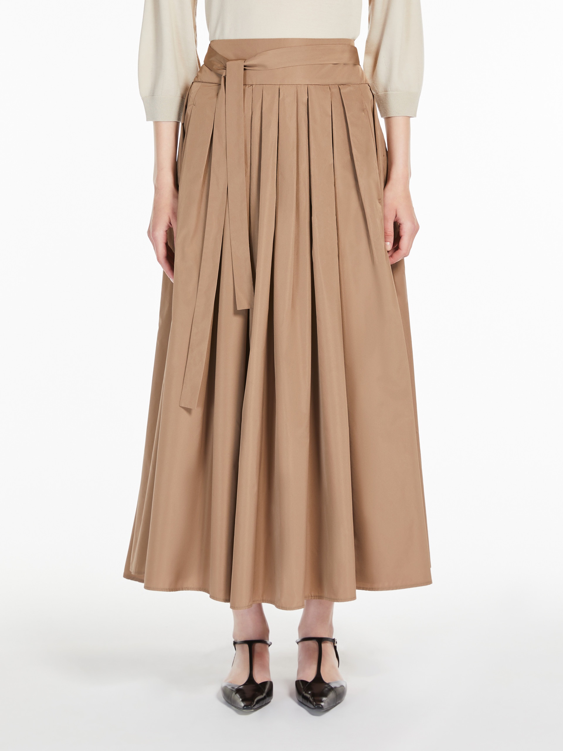 GEA Pleated water-repellent taffeta skirt - 3