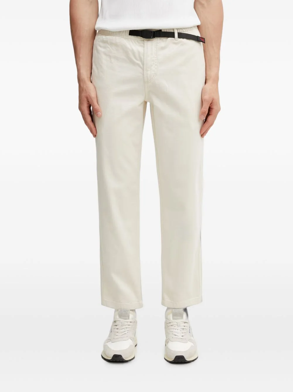 belted straight-leg trousers - 1