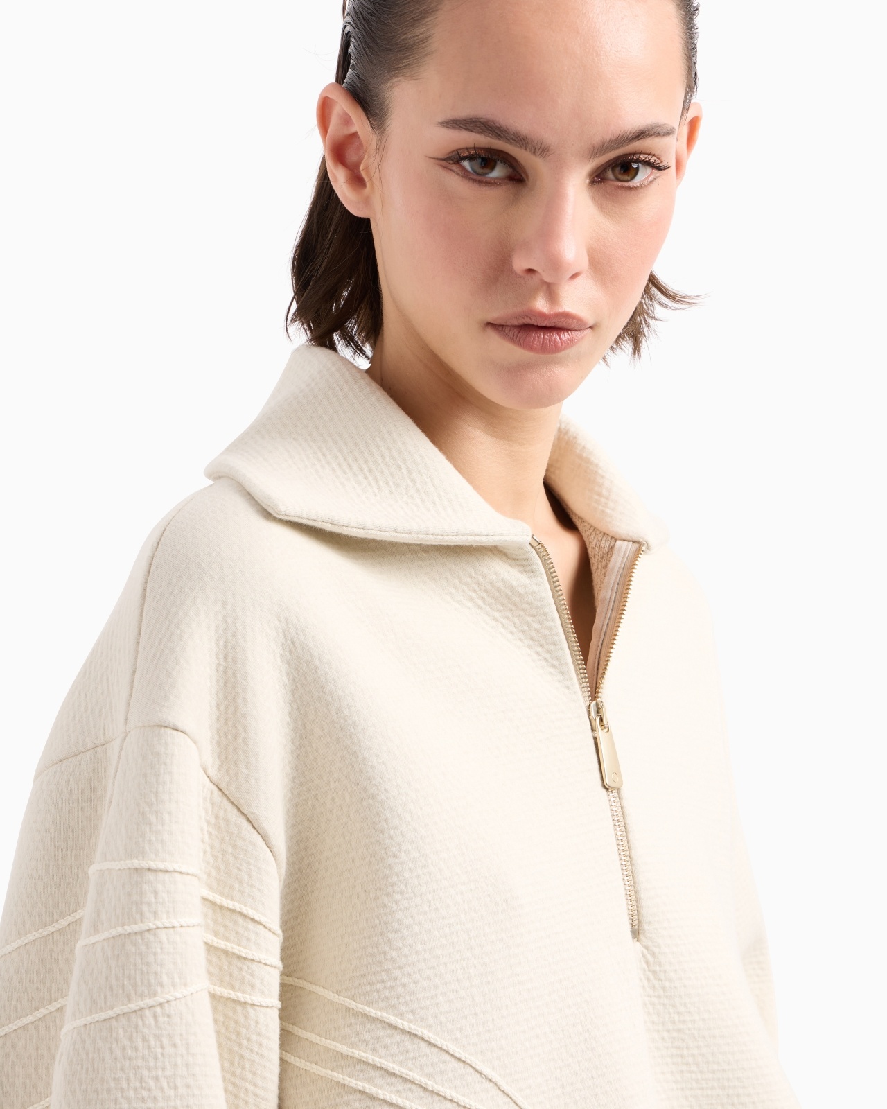 COTTON AND LINEN-BLEND JERSEY SWEATSHIRT - 5