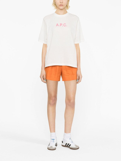 A.P.C. logo-print cotton T-shirt outlook