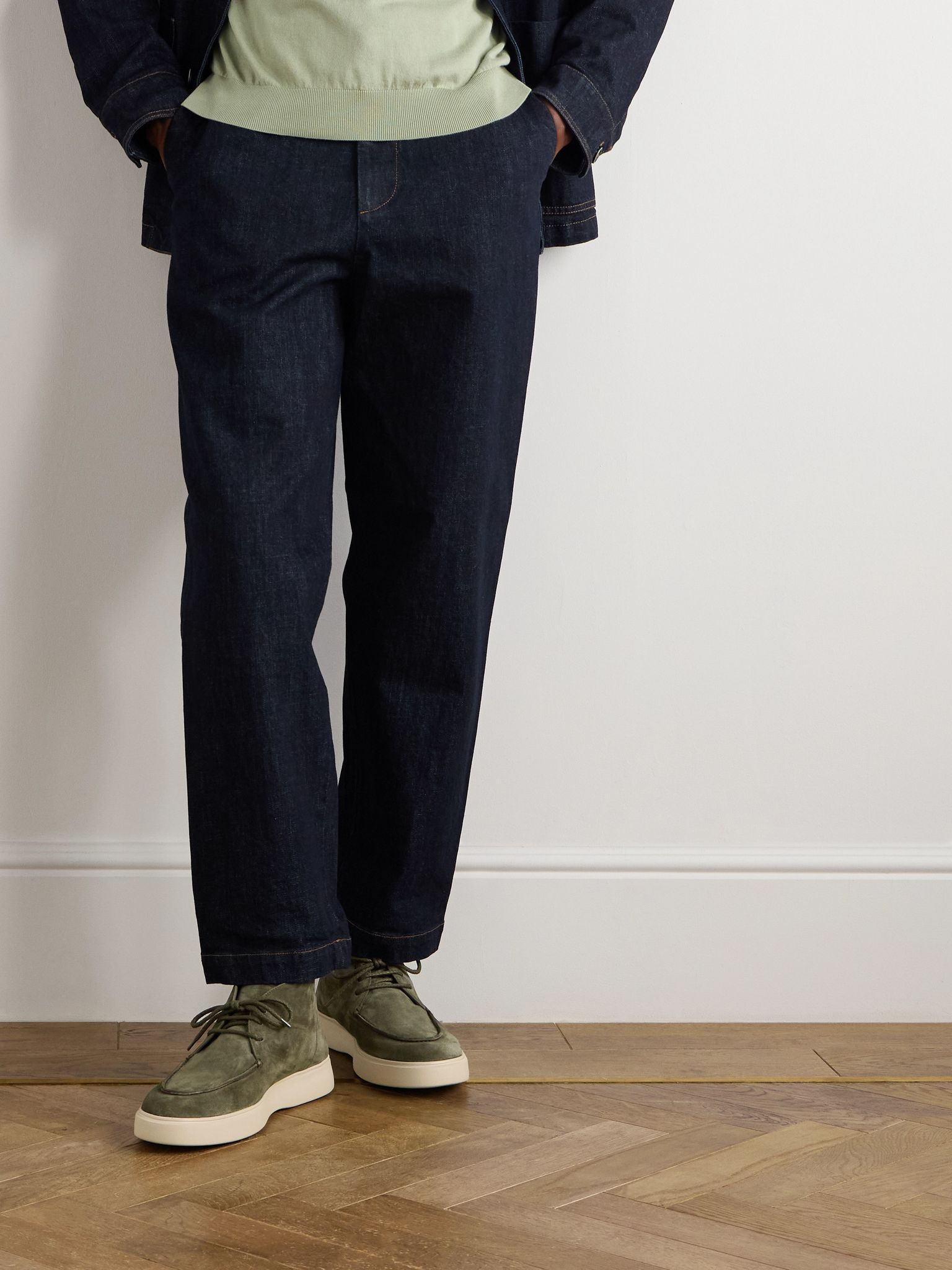 Frame 002 Suede Chukka Boots Green - 2