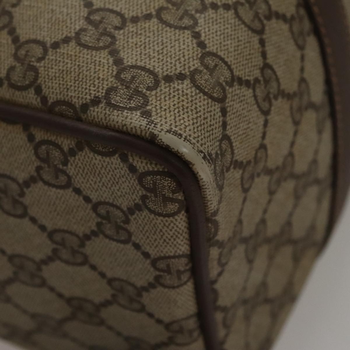 GUCCI GG Supreme Web Sherry Line Hand Bag Pvc Beige Gold 40 02 007 - 8