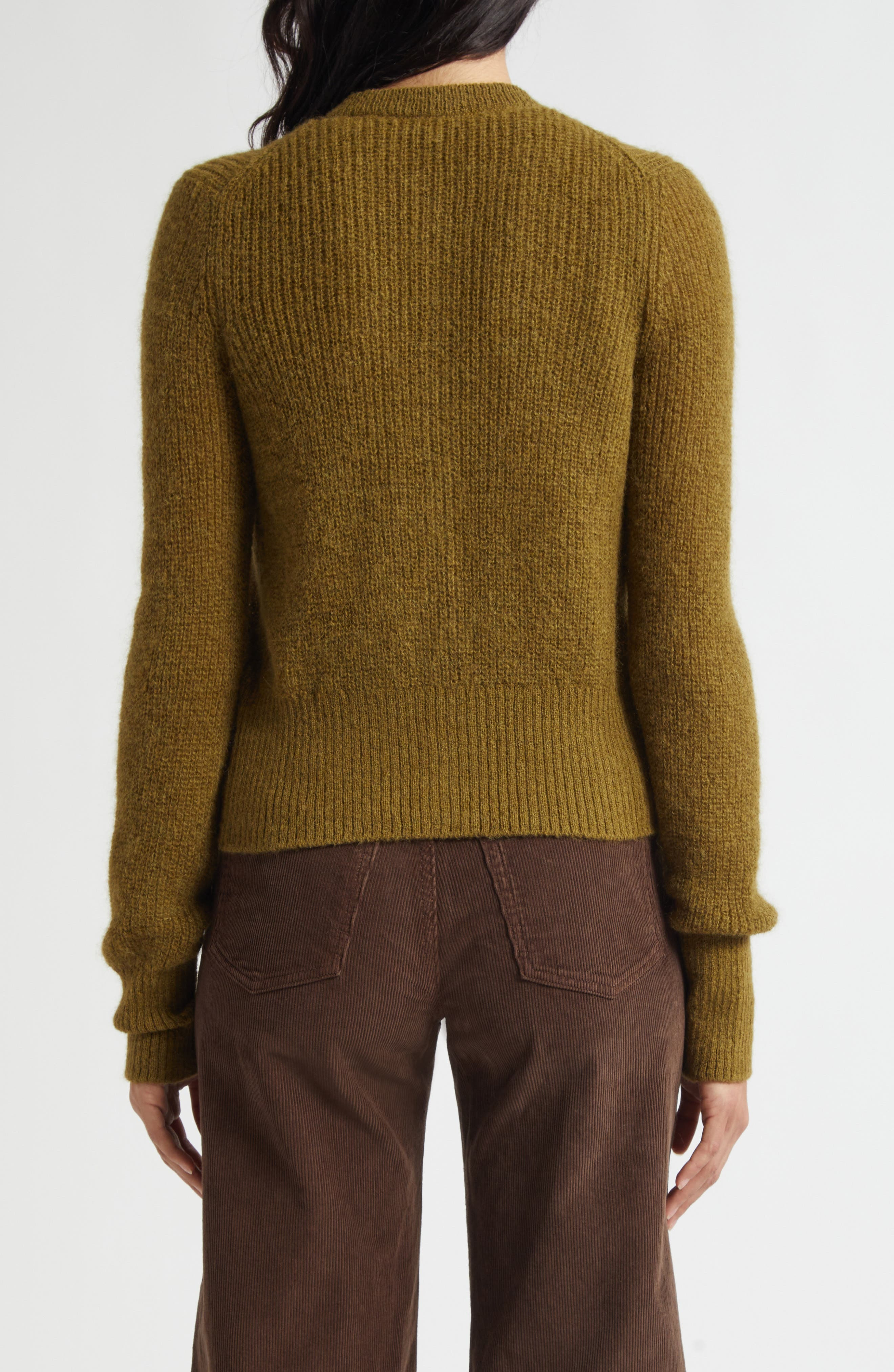 Veronica Beard Gilmour Crop Cardigan in Moss at Nordstrom - 3