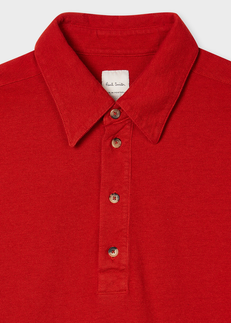 Paul Smith Red Cotton-Linen Polo Shirt outlook