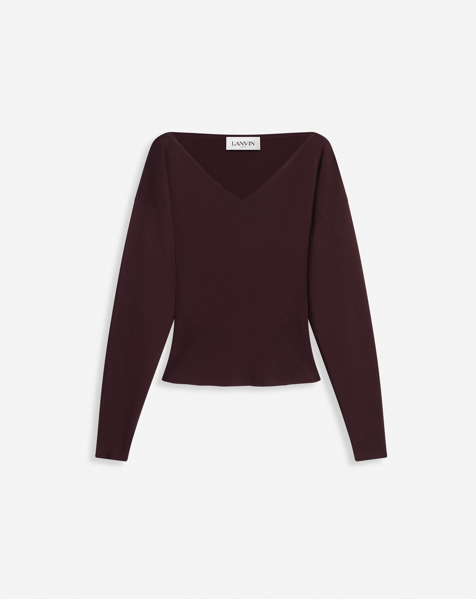 WIDE-NECK SWEATER WITH RAGLAN SLEEVES - 1