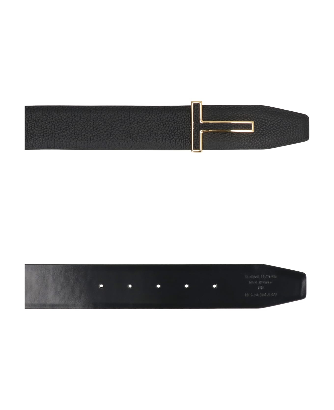 Grainy Leather Belt - 4