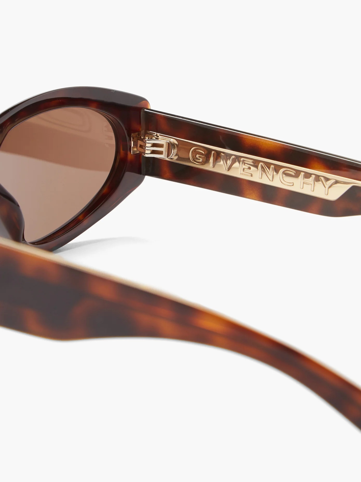 Wide-arm tortoiseshell acetate sunglasses - 4