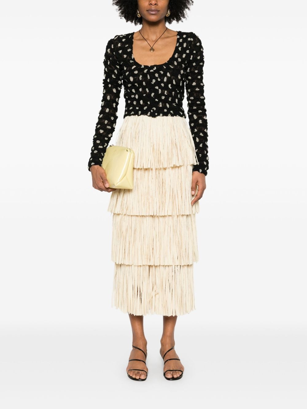 fringed midi skirt - 2