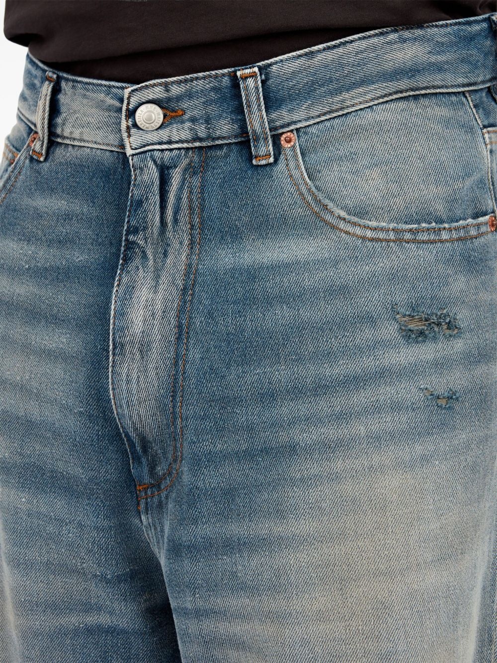 ripped wide-leg jeans - 7
