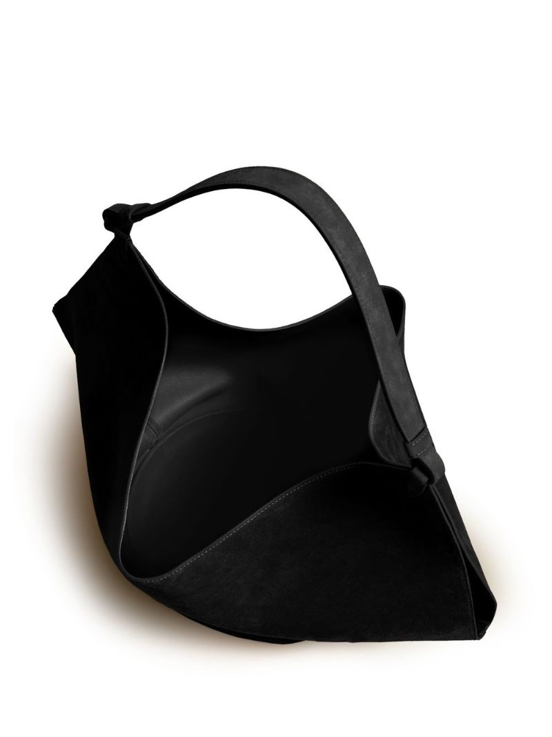 medium Lotus suede tote bag - 6